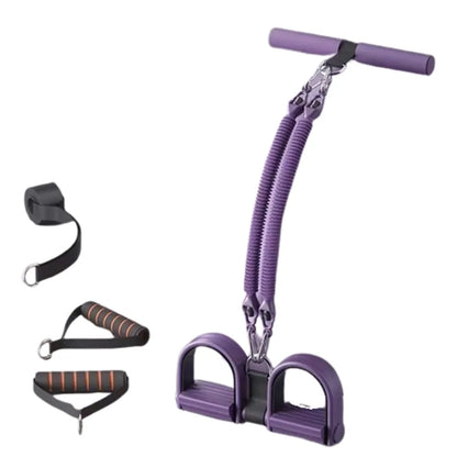 Pedal Pull-Up Sit-Up Trainer | Heavy-Duty Resistance Rope 50/75/100 lbs
