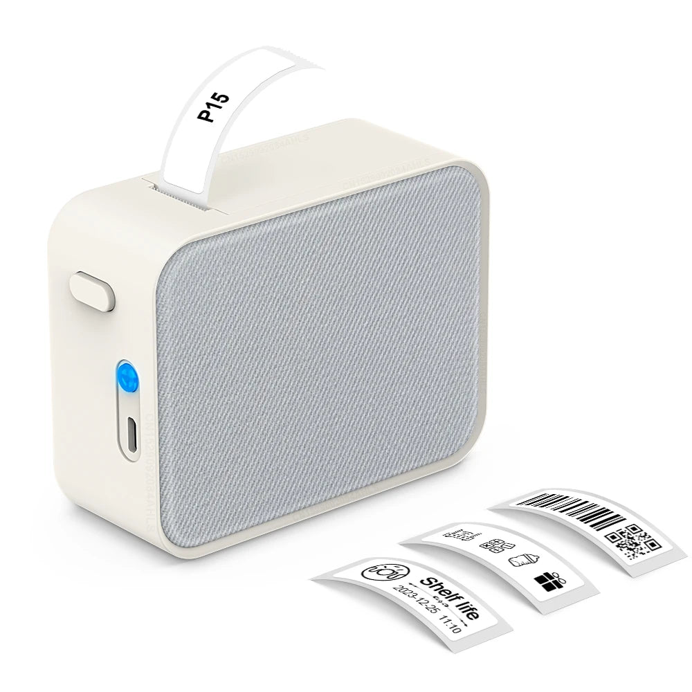 Marklife P15 Mini Bluetooth Label Printer — Portable Inkless Thermal Sticker Maker