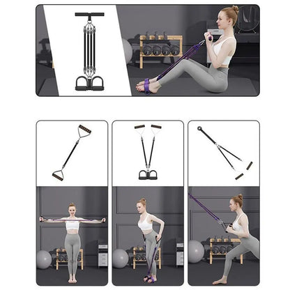 Pedal Pull-Up Sit-Up Trainer | Heavy-Duty Resistance Rope 50/75/100 lbs