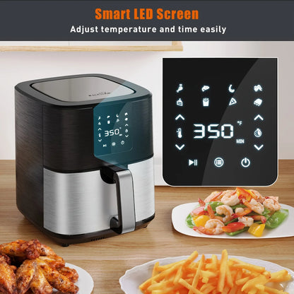 CROWNFUL 7-Quart Air Fryer | 1500W, 8 Preset Modes, Digital Touch Screen