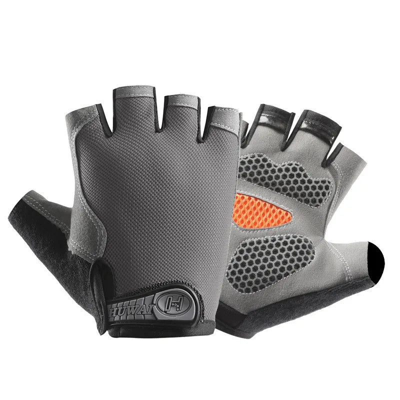 Workout Gloves for Men & Women – Non-Slip Weightlifting Gym Gloves, Breathable Fingerless Fitness Gloves for Training, Cycling & Bodybuilding
