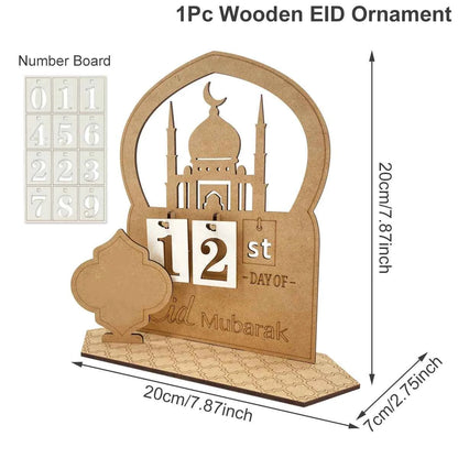 Ramadan Countdown Calendar Eid Mubarak Ornament Ramadan Decoration 2026 For Home Ramadan Kareem Islamic Muslim Party Decor Gifts