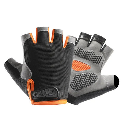 Workout Gloves for Men & Women – Non-Slip Weightlifting Gym Gloves, Breathable Fingerless Fitness Gloves for Training, Cycling & Bodybuilding
