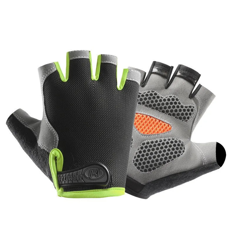 Workout Gloves for Men & Women – Non-Slip Weightlifting Gym Gloves, Breathable Fingerless Fitness Gloves for Training, Cycling & Bodybuilding