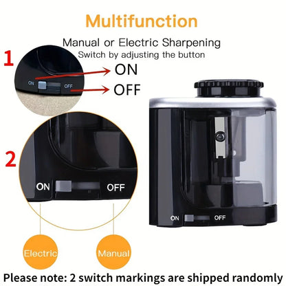 Electric Desktop Automatic Pencil Sharpener — Fast, Safe & Quiet for Students, School & Office