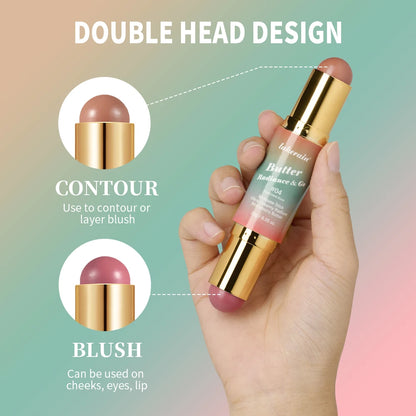 Butter Glow & Go Double-Headed Bronzer Blush Stick | Cheeks, Lips & Eyes