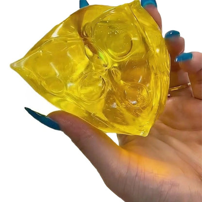Squishy Honey Cheese Square Fidget Toy – Super Soft Mochi Stress Relief Squeeze Toy