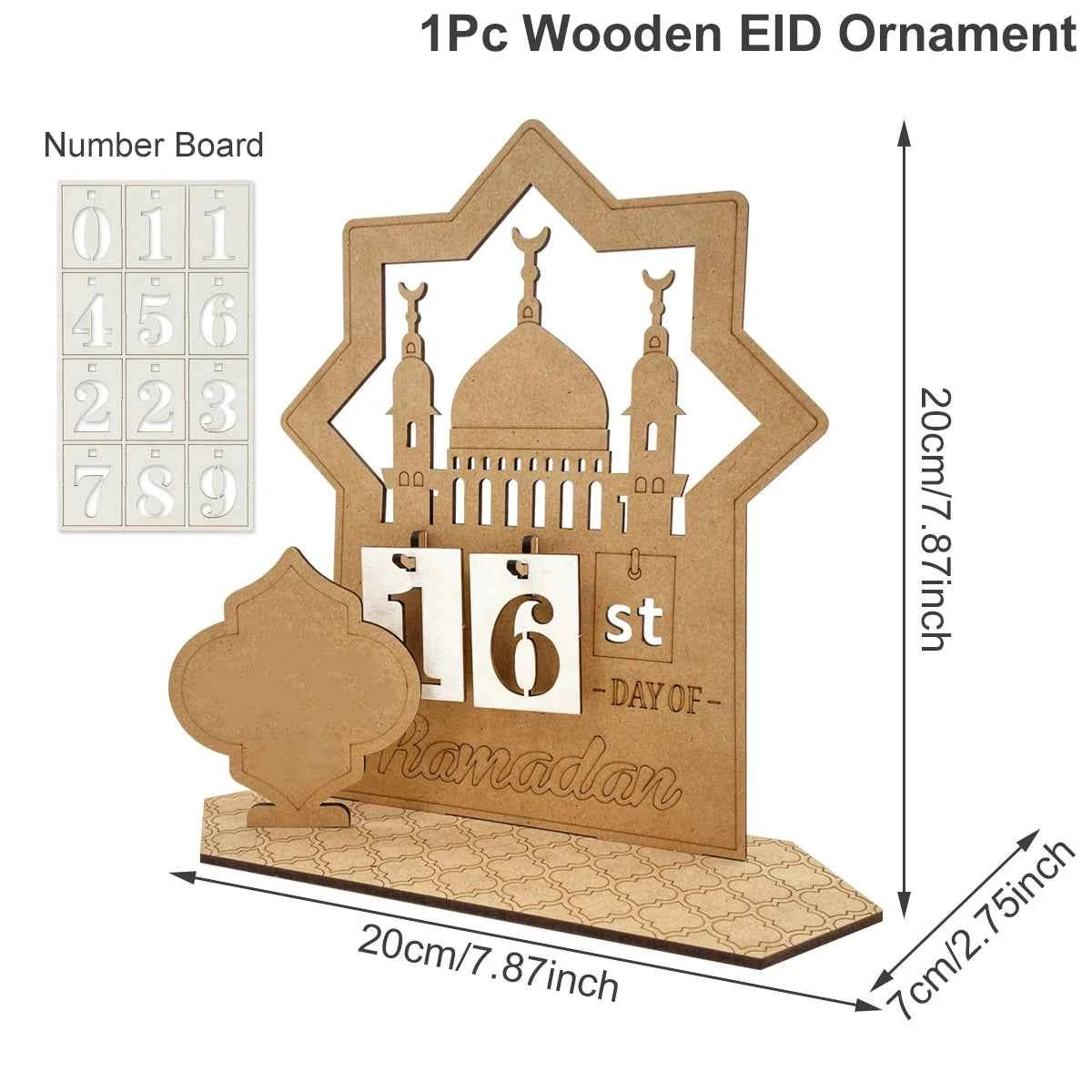 Ramadan Countdown Calendar Eid Mubarak Ornament Ramadan Decoration 2026 For Home Ramadan Kareem Islamic Muslim Party Decor Gifts