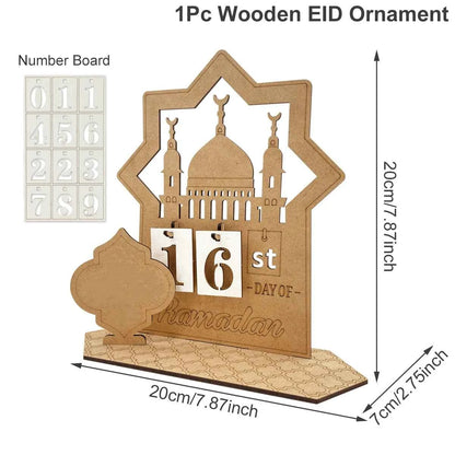 Ramadan Countdown Calendar Eid Mubarak Ornament Ramadan Decoration 2026 For Home Ramadan Kareem Islamic Muslim Party Decor Gifts
