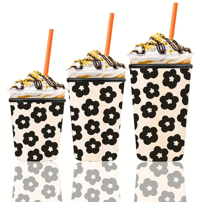 Reusable Iced Coffee Cup Sleeves (3-Pack) | Fits 16–32oz Cups | Stanley, Starbucks & More