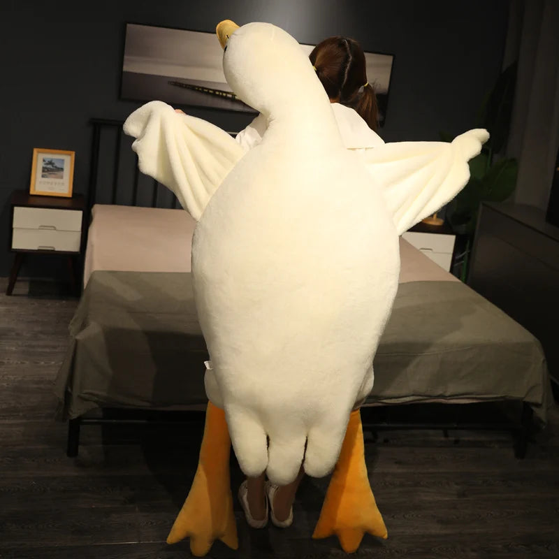 Giant Duck Plush Pillow - Soft Cuddly Stuffed Animal, 50-190cm