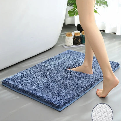 Luxury Chenille Bath Rug, Extra Soft and Absorbent Shaggy Bathroom Mat Rugs, Machine Washable, PVC Non-Slip Plush Carpet Runner