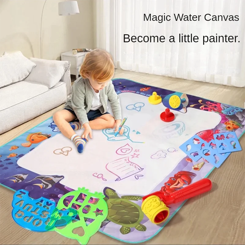 Magic Water Drawing Mat | Reusable Doodle Pad with Water Pens | Mess-Free Kids Art Toy