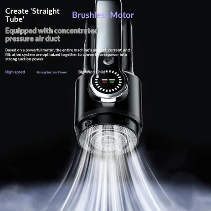 Cordless Handheld Car Vacuum Cleaner – 17000Pa High Suction, Blower & Vacuum 2-in-1, Rechargeable Mini Auto Vac