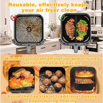 Silicone Air Fryer Liner & Oil Filter Mat – Non-Stick, Reusable, Easy Clean