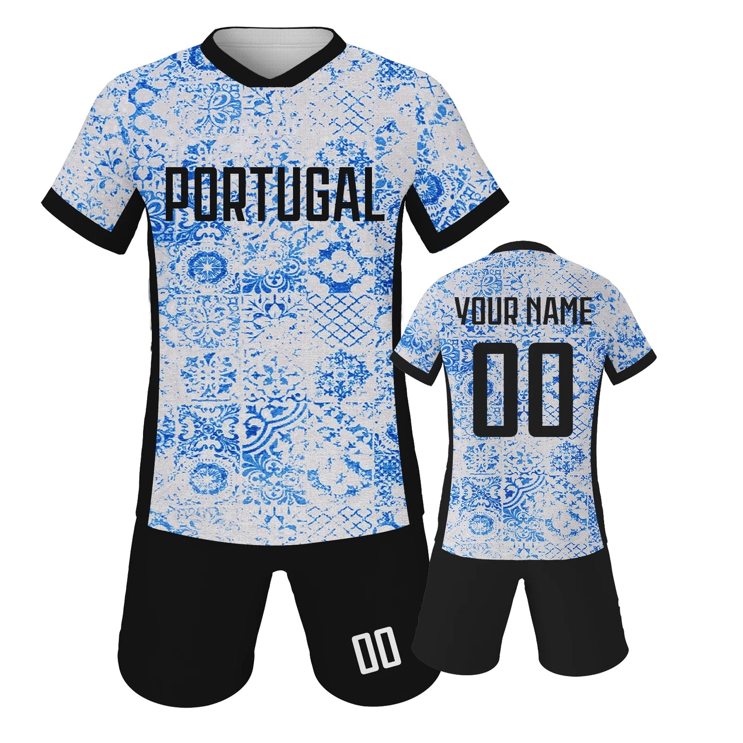 Custom Kids Portugal Soccer Jersey Set – Personalized Name & Number