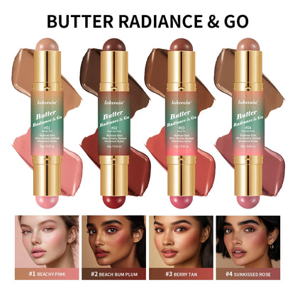 Butter Glow & Go Double-Headed Bronzer Blush Stick | Cheeks, Lips & Eyes