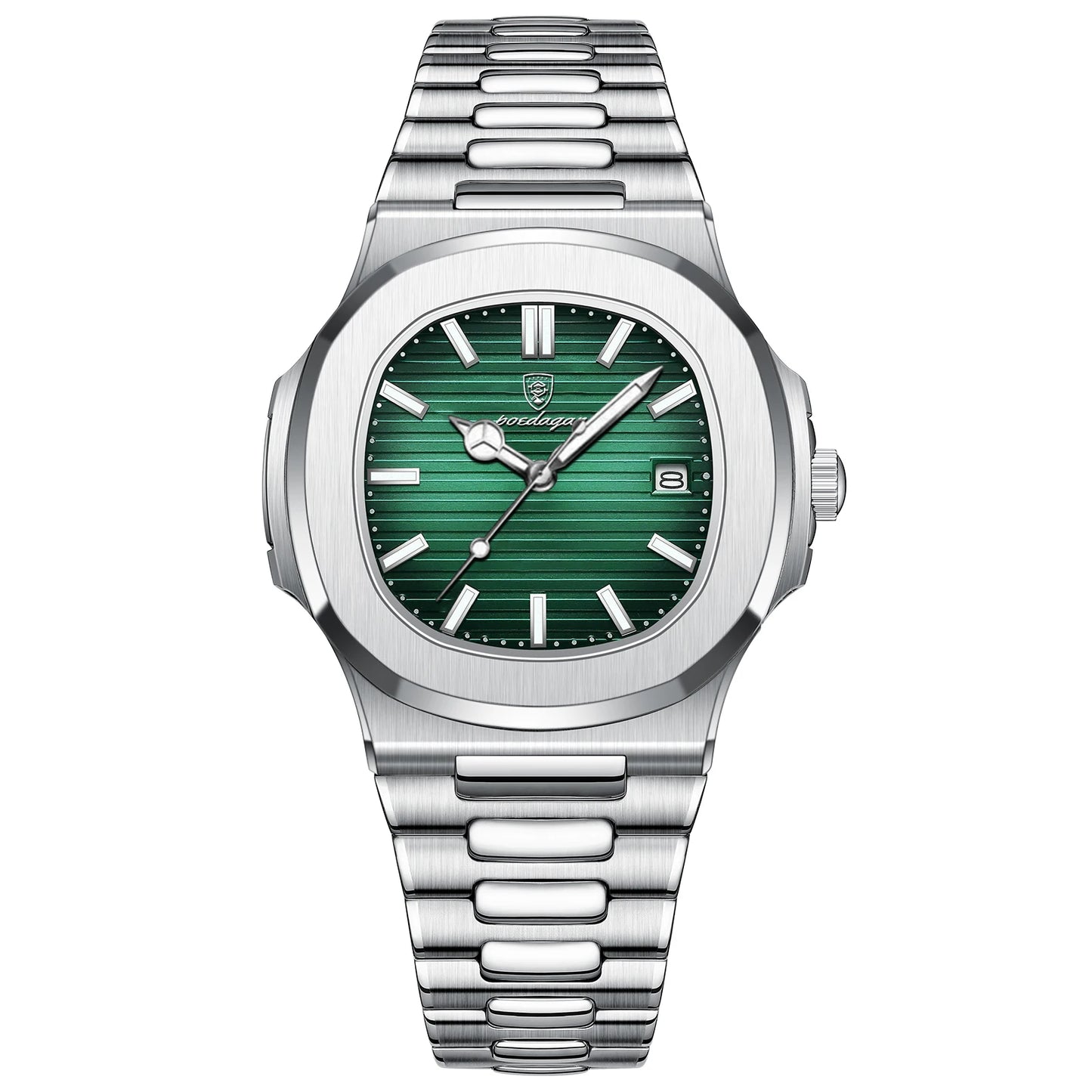 POEDAGAR Luxury Men's Watch – Waterproof Square Dial, Luminous Stainless Steel Quartz Watch, Perfect Father's Day Gift for Him