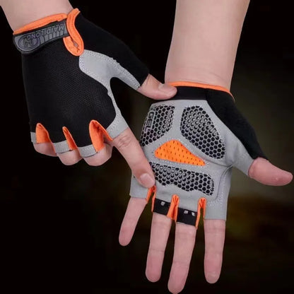 Workout Gloves for Men & Women – Non-Slip Weightlifting Gym Gloves, Breathable Fingerless Fitness Gloves for Training, Cycling & Bodybuilding