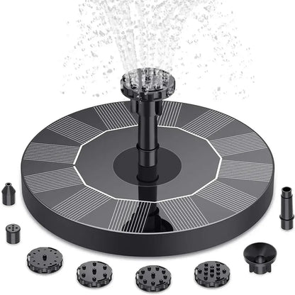 13cm, 16cm, 18cm Solar Fountain Pumps - Ideal for Outdoor Garden Pools, Bird Baths, Small Ponds. 8-Nozzle Floating Model
