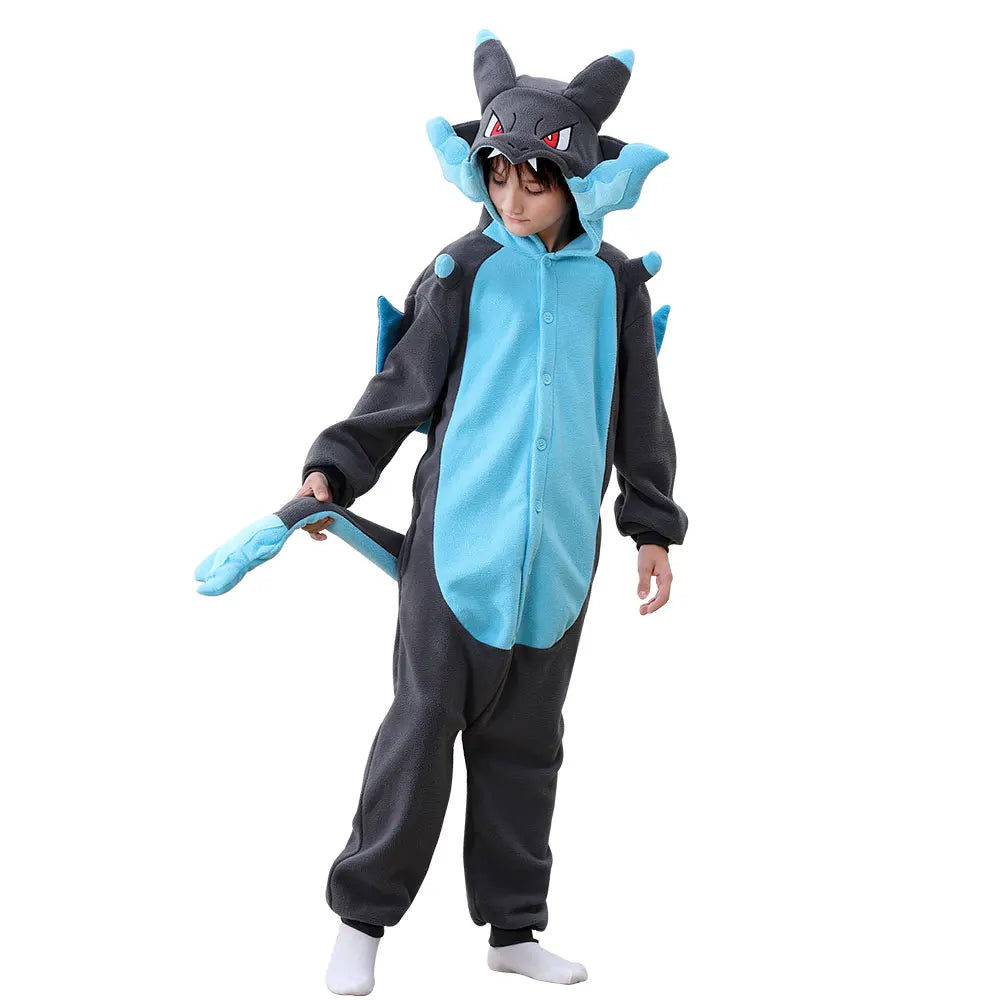 Kids Dragon Halloween Costume – Anime Cosplay Onesie Jumpsuit