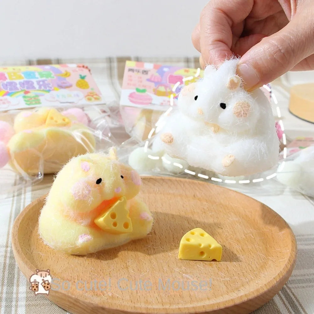 Squishy Hamster Stress Relief Toy | Cute Desktop Fidget Toy for Kids & Teens