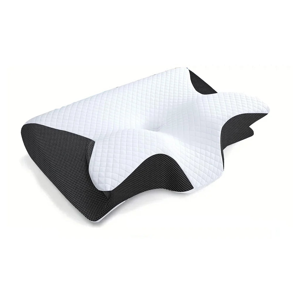Memory Foam Cervical Pillow | 2-in-1 Ergonomic Neck Support for Better Sleep