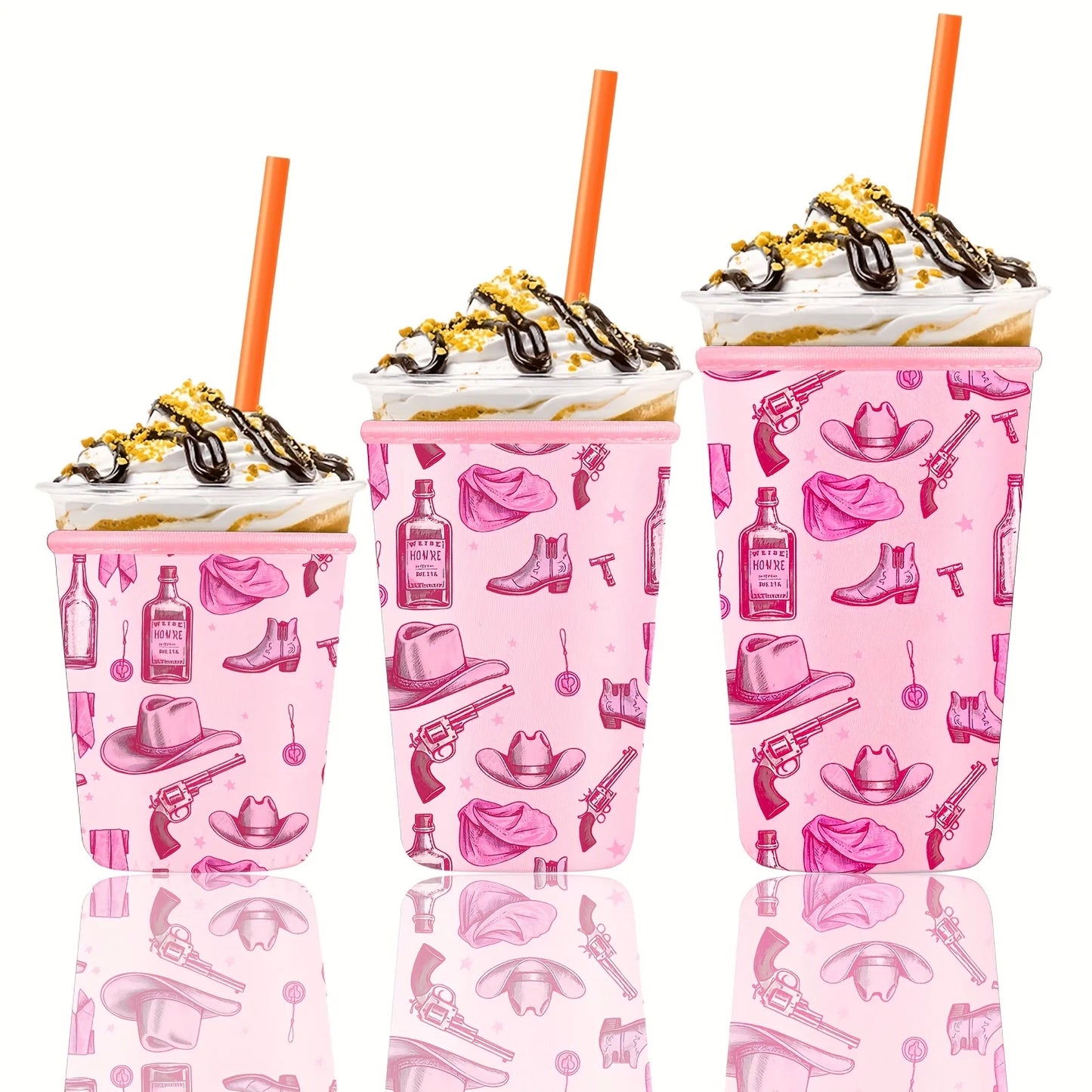 Reusable Iced Coffee Cup Sleeves (3-Pack) | Fits 16–32oz Cups | Stanley, Starbucks & More