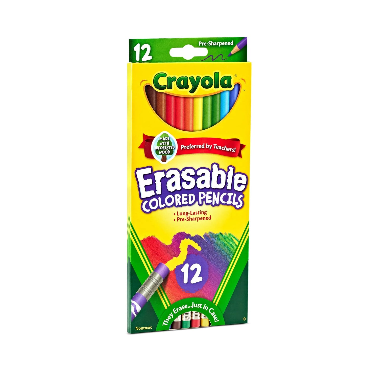 Crayola 24ct Erasable Colored Pencils — Pre-Sharpened, Vibrant Colors for Kids
