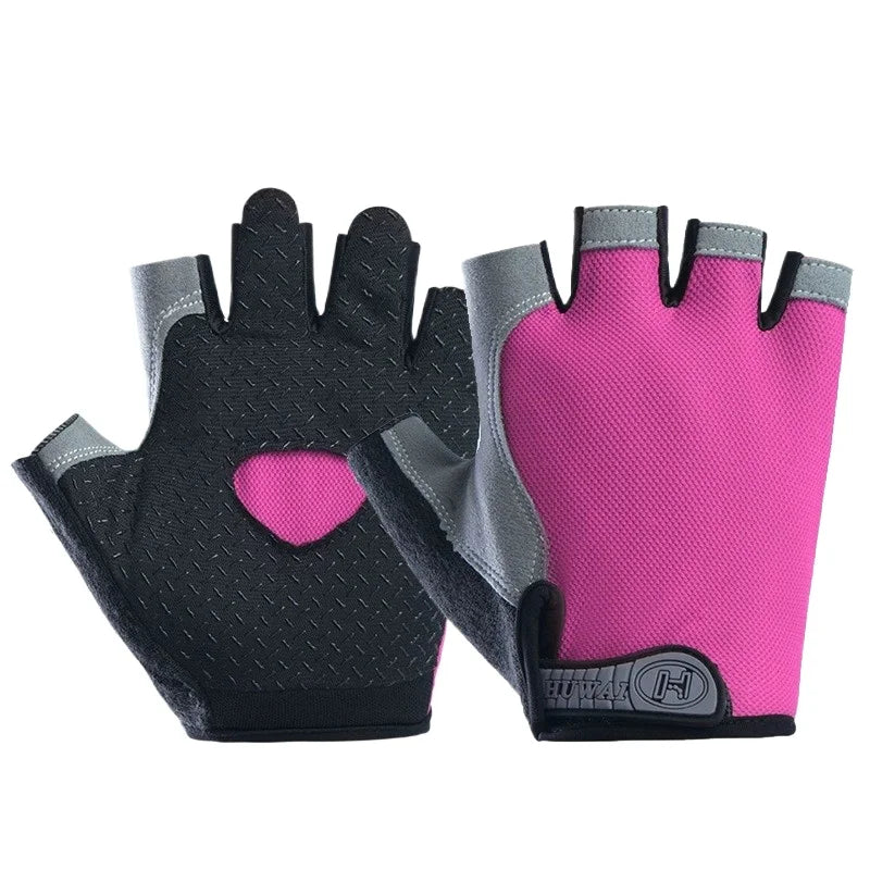 Workout Gloves for Men & Women – Non-Slip Weightlifting Gym Gloves, Breathable Fingerless Fitness Gloves for Training, Cycling & Bodybuilding
