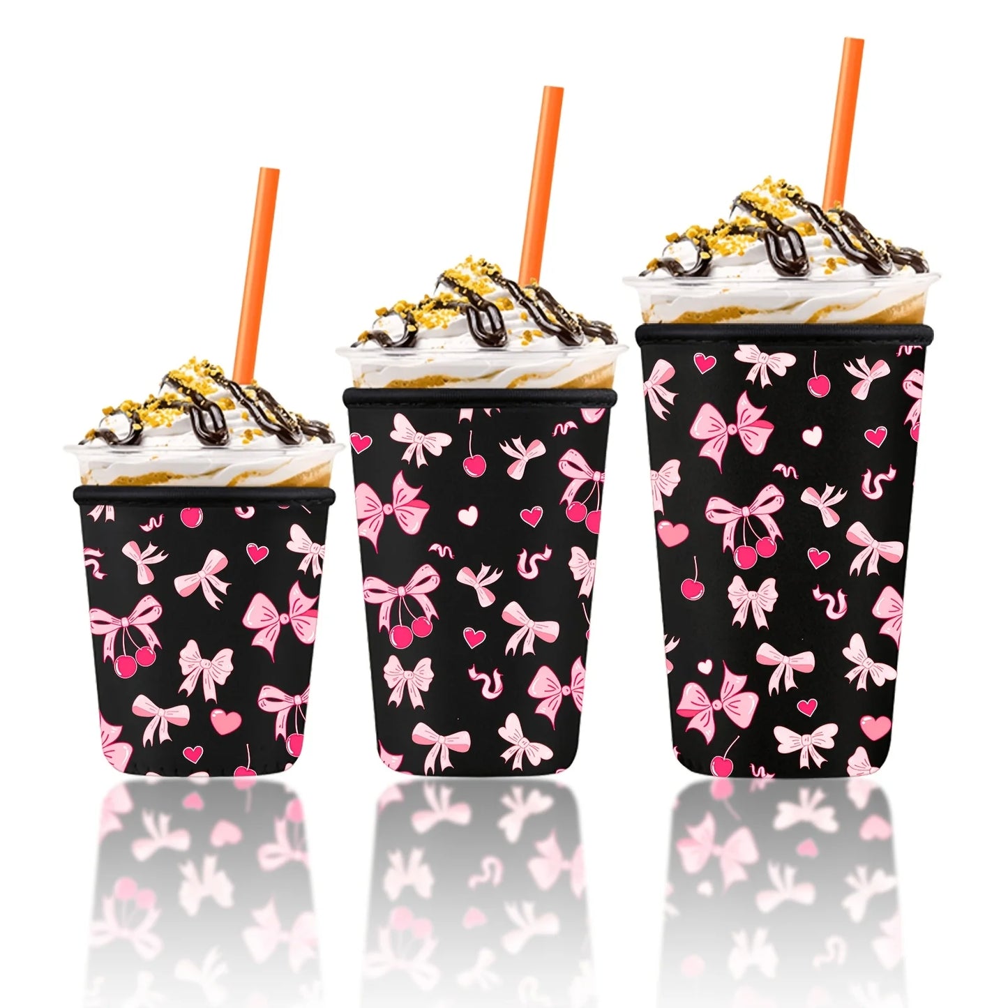 Reusable Iced Coffee Cup Sleeves (3-Pack) | Fits 16–32oz Cups | Stanley, Starbucks & More