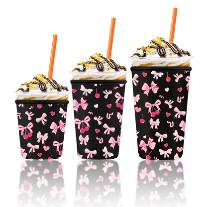 Reusable Iced Coffee Cup Sleeves (3-Pack) | Fits 16–32oz Cups | Stanley, Starbucks & More
