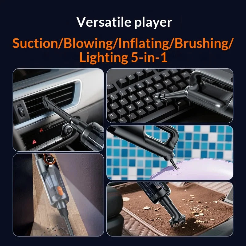Cordless Handheld Car Vacuum Cleaner – 17000Pa High Suction, Blower & Vacuum 2-in-1, Rechargeable Mini Auto Vac
