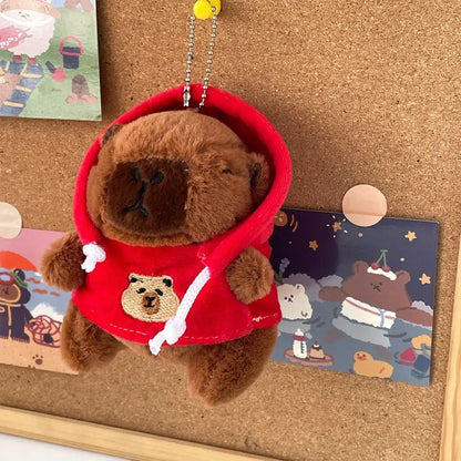 Cute Capybara Plush Toy Hoodie with Wings Simulation Doll Small Size Stuffed Animals Anime Fluffty Toy Birthday Party
