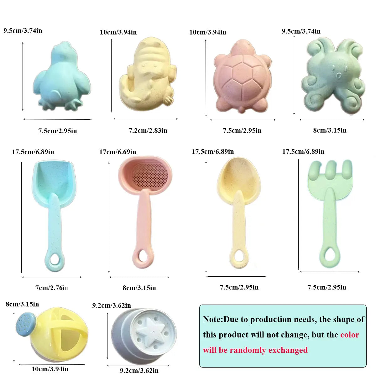Kids Beach Sand Toys Set | 11-Piece Bucket Shovel Rake Kit for Toddlers & Children