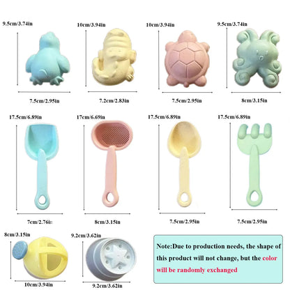 Kids Beach Sand Toys Set | 11-Piece Bucket Shovel Rake Kit for Toddlers & Children