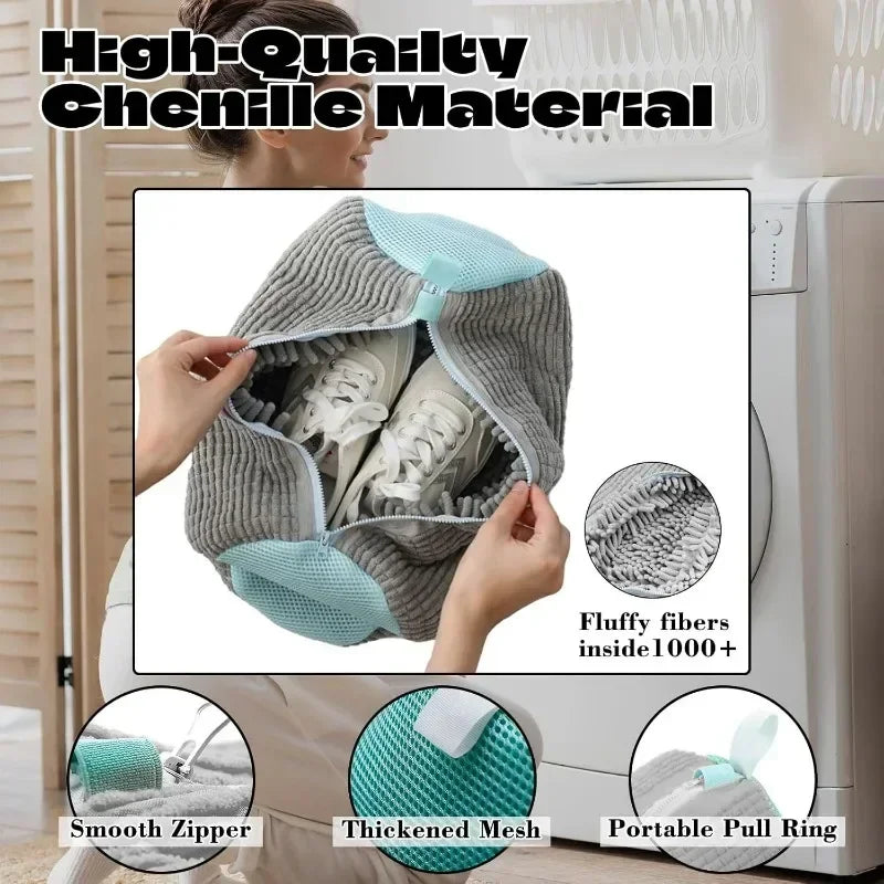 Machine Washable Shoe Laundry Bag – Durable Polyester Wash & Dry Protector