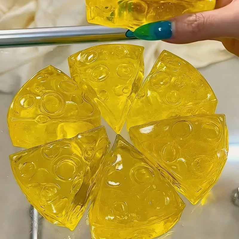 Squishy Honey Cheese Square Fidget Toy – Super Soft Mochi Stress Relief Squeeze Toy