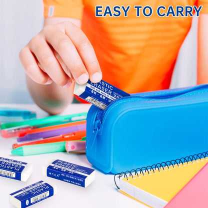 Bulk Pencil Erasers — Smudge-Free White Vinyl Erasers for School, Art & Office