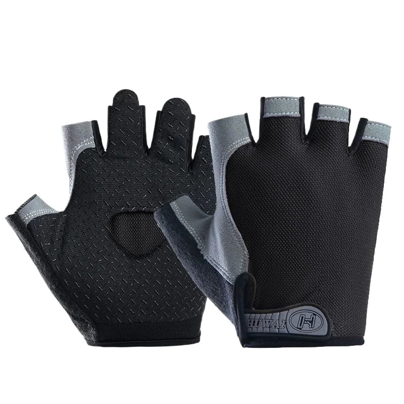 Workout Gloves for Men & Women – Non-Slip Weightlifting Gym Gloves, Breathable Fingerless Fitness Gloves for Training, Cycling & Bodybuilding