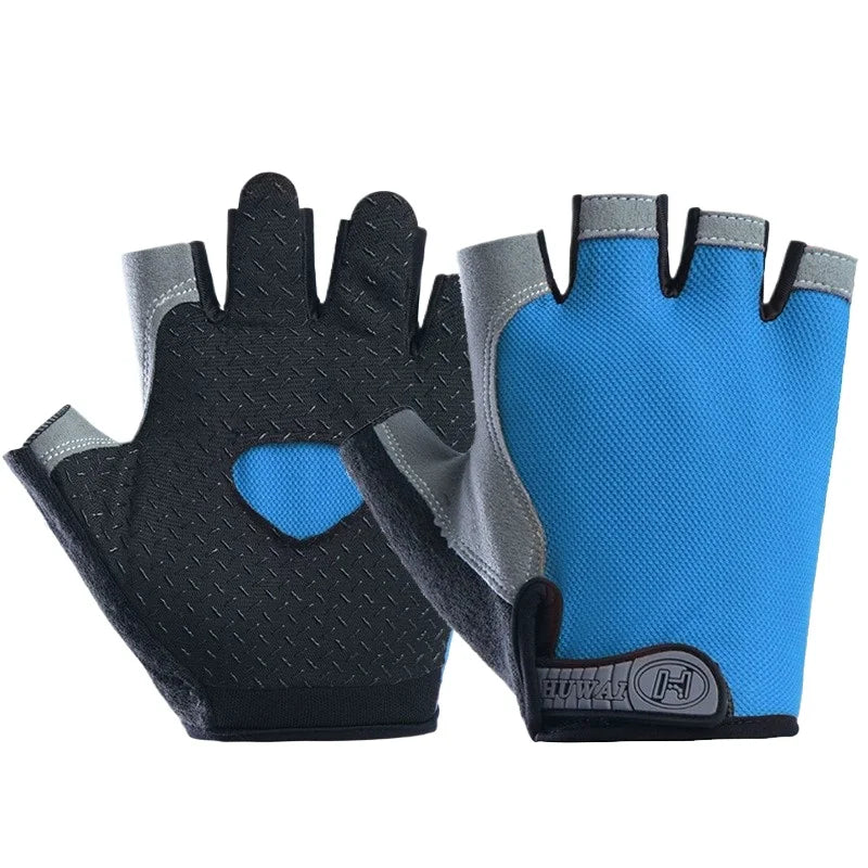 Workout Gloves for Men & Women – Non-Slip Weightlifting Gym Gloves, Breathable Fingerless Fitness Gloves for Training, Cycling & Bodybuilding