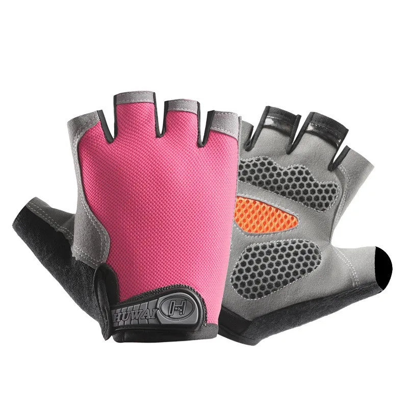 Workout Gloves for Men & Women – Non-Slip Weightlifting Gym Gloves, Breathable Fingerless Fitness Gloves for Training, Cycling & Bodybuilding