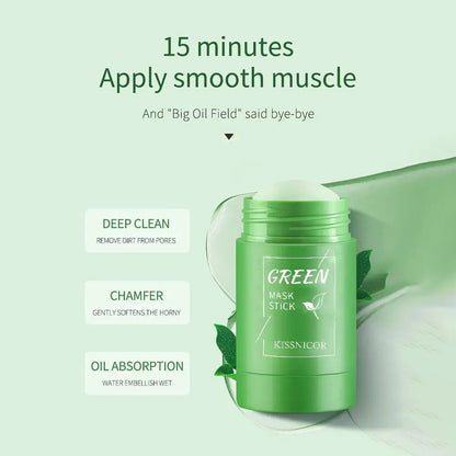 Green Tea Cleansing Stick Mask | Deep Pore Cleanser | Blackhead Remover | Moisturizing Face Mask 40g