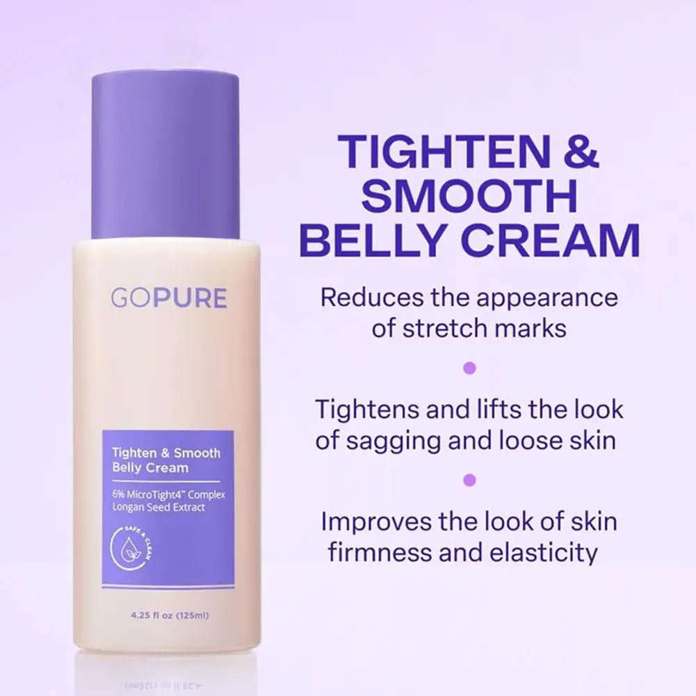 goPure Firming Belly Cream – Tighten, Smooth & Reduce Stretch Marks (125ml)