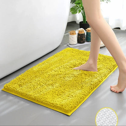 Luxury Chenille Bath Rug, Extra Soft and Absorbent Shaggy Bathroom Mat Rugs, Machine Washable, PVC Non-Slip Plush Carpet Runner