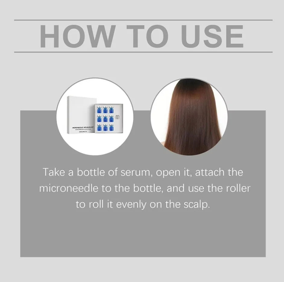 Microneedle Scalp Care Kit with Hair Serum