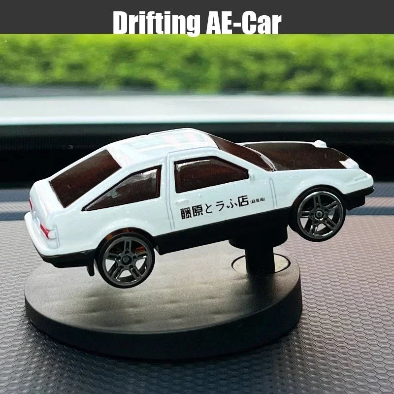 Rotating Racing Car Dashboard Decoration | Alloy Drift Model