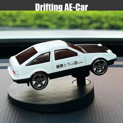 Rotating Racing Car Dashboard Decoration | Alloy Drift Model