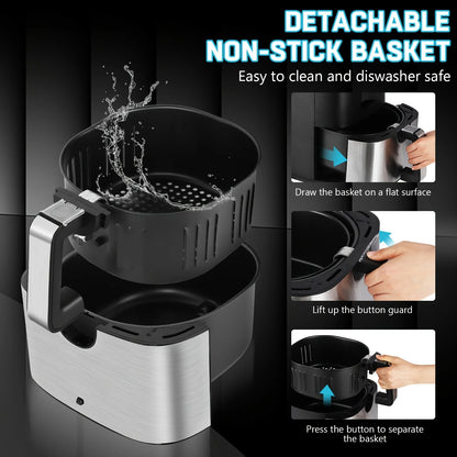 CROWNFUL 7-Quart Air Fryer | 1500W, 8 Preset Modes, Digital Touch Screen