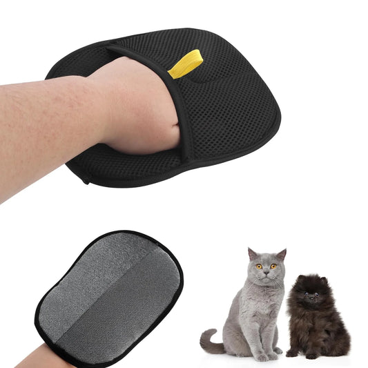 Pet Hair Removal Gloves | Reusable Double-Sided Grooming Mitt for Dogs & Cats